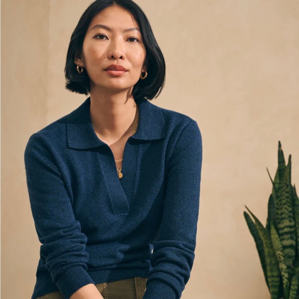 NWT Faherty Jackson Sweater Polo